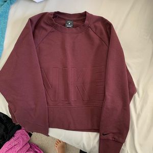 Nike crop sweatshirt! Maroonish color
